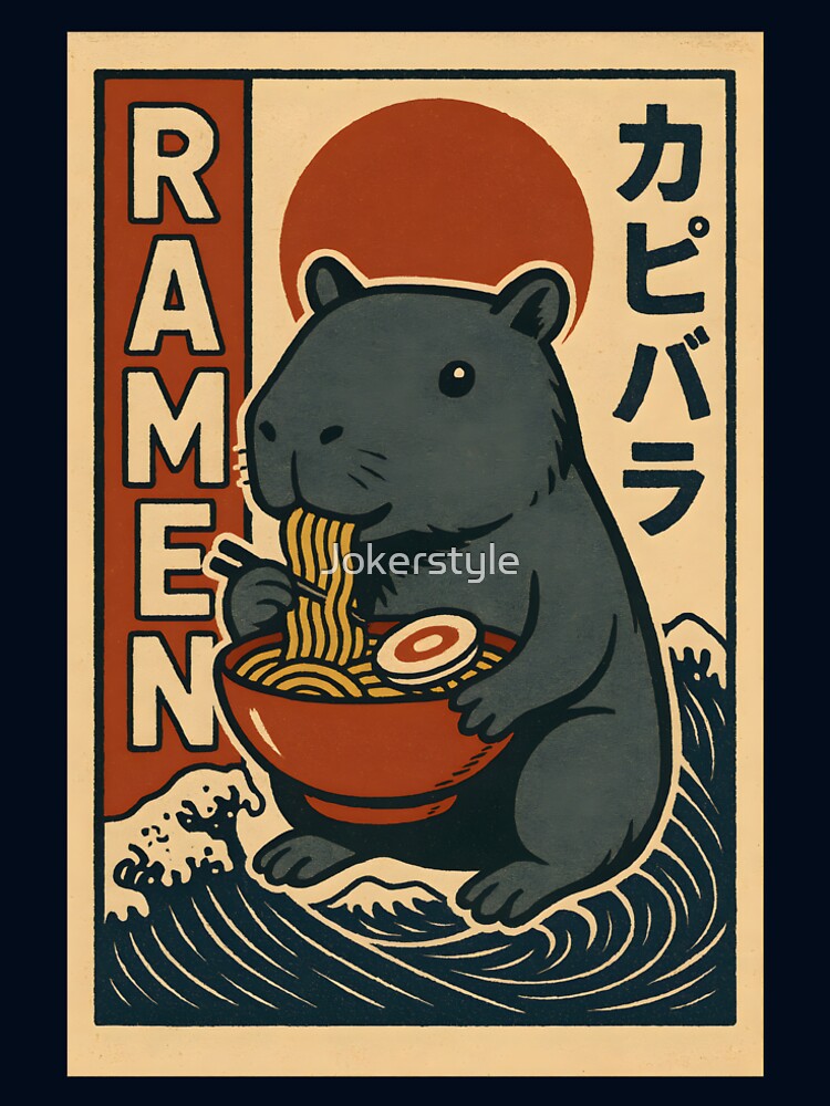 Cozy Capybara Ramen Vintage Japanese Vibes Retro Charm by Jokerstyle T-Shirts, Hoodie, Sweatshirt | BlankRebels.com (Image 2)