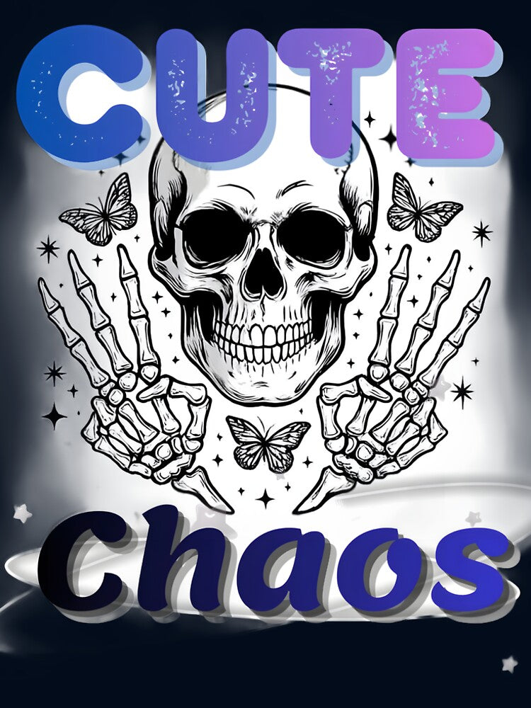 Cute Chaos – Pastel Goth Skull Peace Sign Aesthetic Design. by Artistry-Nadia T-Shirts, Hoodie, Sweatshirt (Image 2)