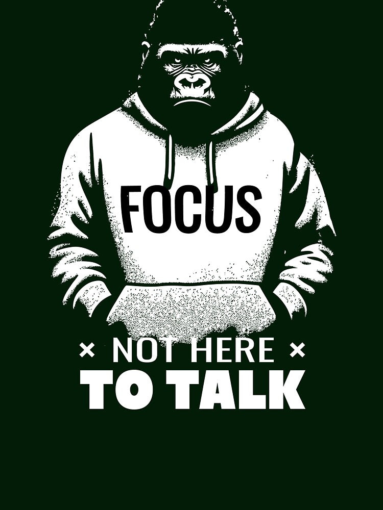 Focus Minimal Motivation Typography Art by Mido tee art shop