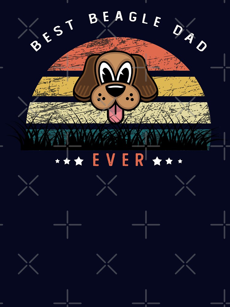 Mens Cute Best Beagle Dad Ever Retro Vintage Gift Puppy Lover by Laura J Devera ⭐⭐⭐⭐⭐ T-Shirts, Hoodie, Sweatshirt (Image 3)