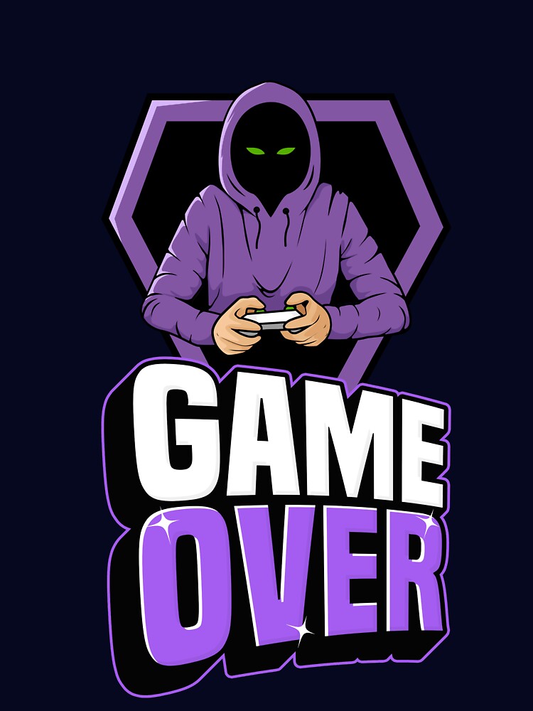 Game Over Gamer Hoodie Character – Cool Gaming T-Shirt Design by Homecrate01 Sweatshirt | BlankRebels.com (Image 3)