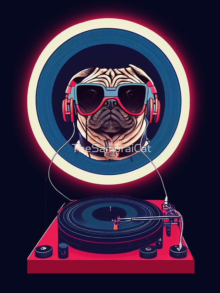 Music lover Pug by TheSamuraiCat T-Shirts, Hoodie, Sweatshirt | BlankRebels.com (Image 3)