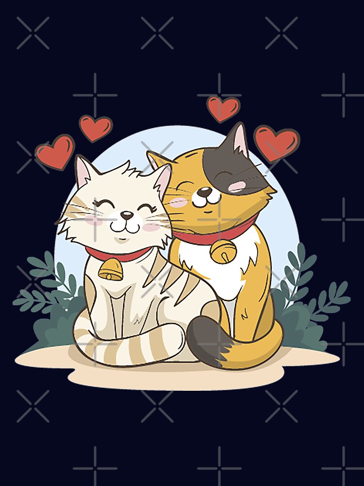 Cute couple cats by Samadi style T-Shirts, Hoodie, Sweatshirt | BlankRebels.com (Image 3)