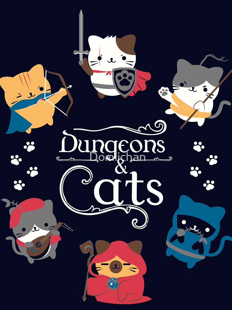 Dungeons and Cats by Domiichan T-Shirts, Hoodie, Sweatshirt | BlankRebels.com (Image 3)