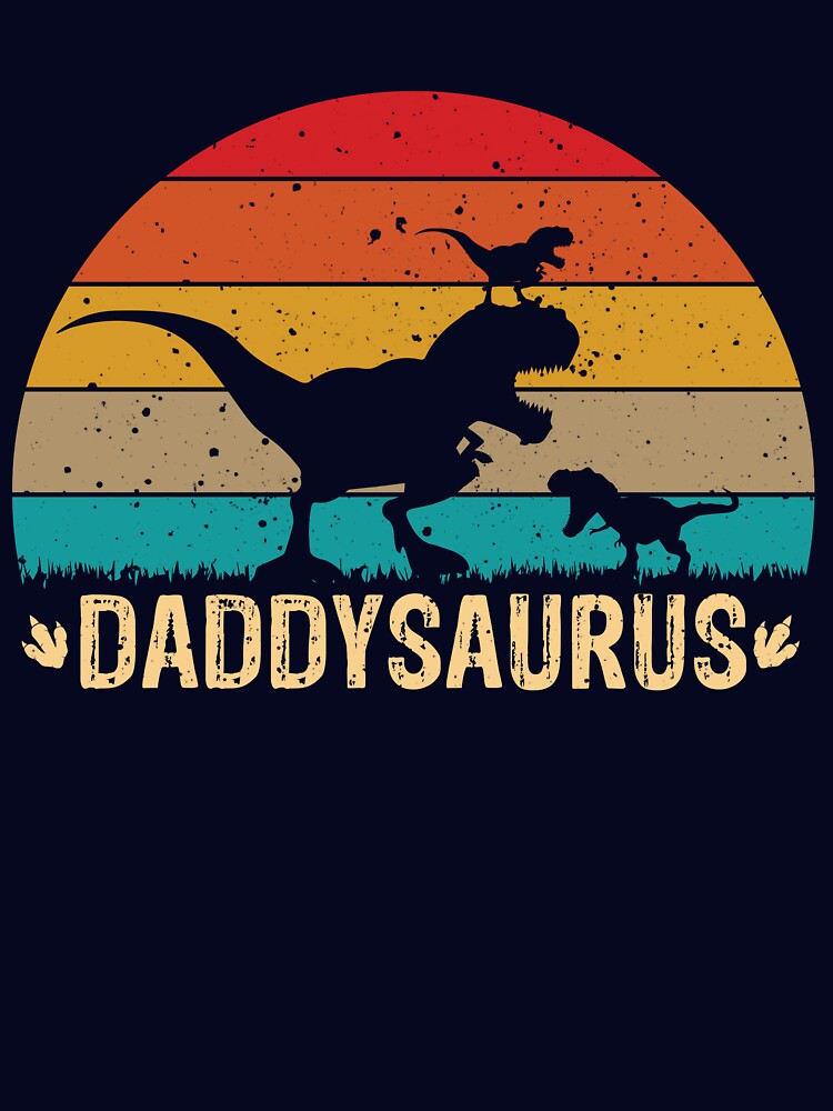 Daddysaurus T-Rex Retro Father's Day Dinosaur Dad T-Rex Gear by DynamicDesign T-Shirts, Hoodie, Sweatshirt (Image 3)
