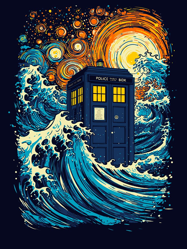 The great kanagawa wave and the blue box by kharma zero