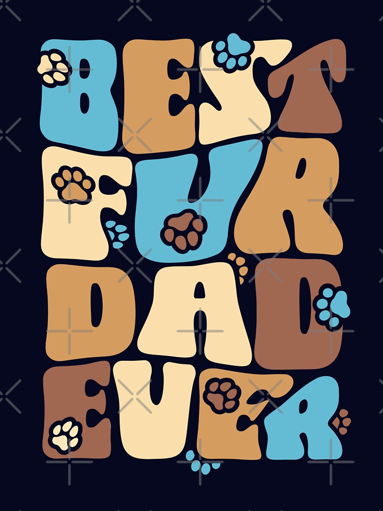 Best Fur Dad Ever Pastel Groovy Funny Dog Cat Owner Lover by Geek Updated T-Shirts, Hoodie, Sweatshirt (Image 3)