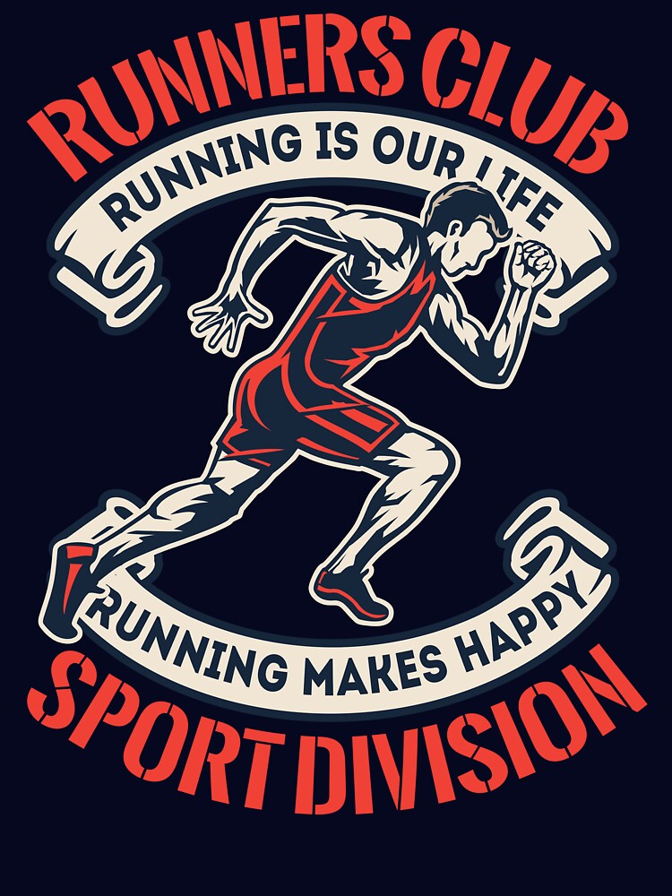 A design with a runner and the slogan Running is our Life by velisani T-Shirts, Hoodie, Sweatshirt (Image 3)
