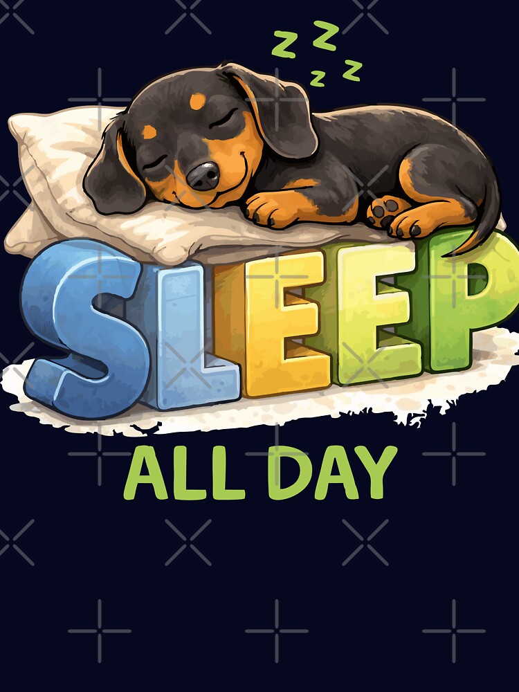 Sleep All Day Dachshund Funny Gifts by OneMoments T-Shirts, Hoodie, Sweatshirt | BlankRebels.com (Image 3)