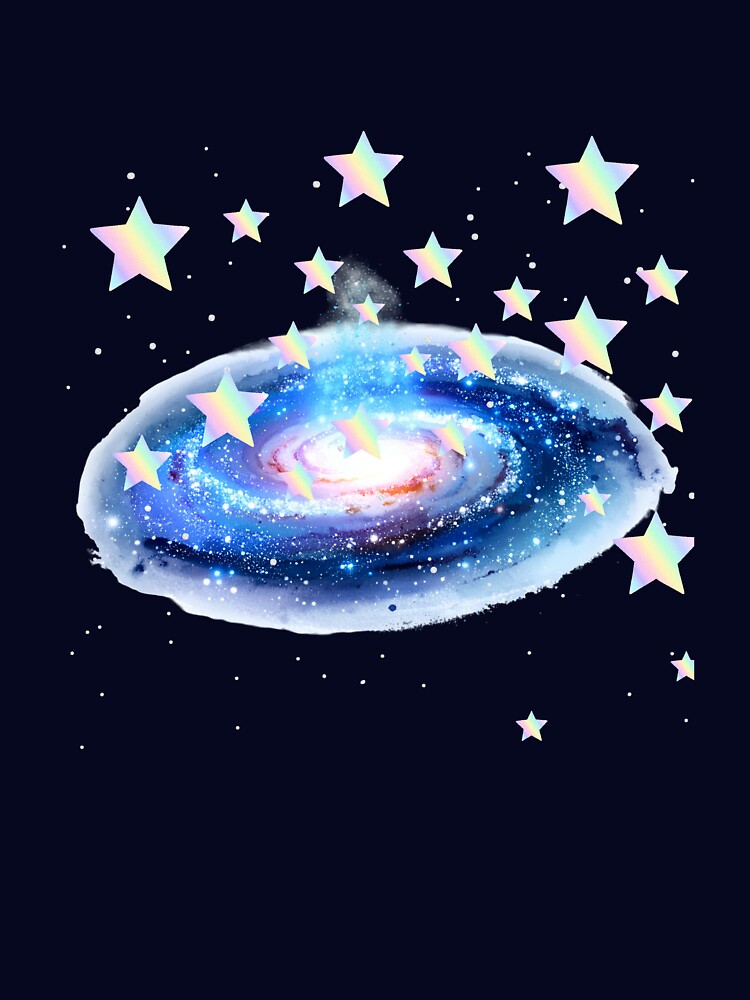 Iridescent Galaxy Starfield – Dreamy Cosmic Swirl by SolutionsArt T-Shirts, Hoodie, Sweatshirt | BlankRebels.com (Image 3)