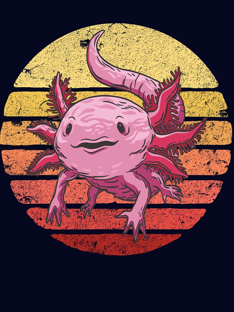 Axolotl Retro Sunset Vintage Kids Axolotl Gear by DynamicDesign T-Shirts, Hoodie, Sweatshirt | BlankRebels.com (Image 3)