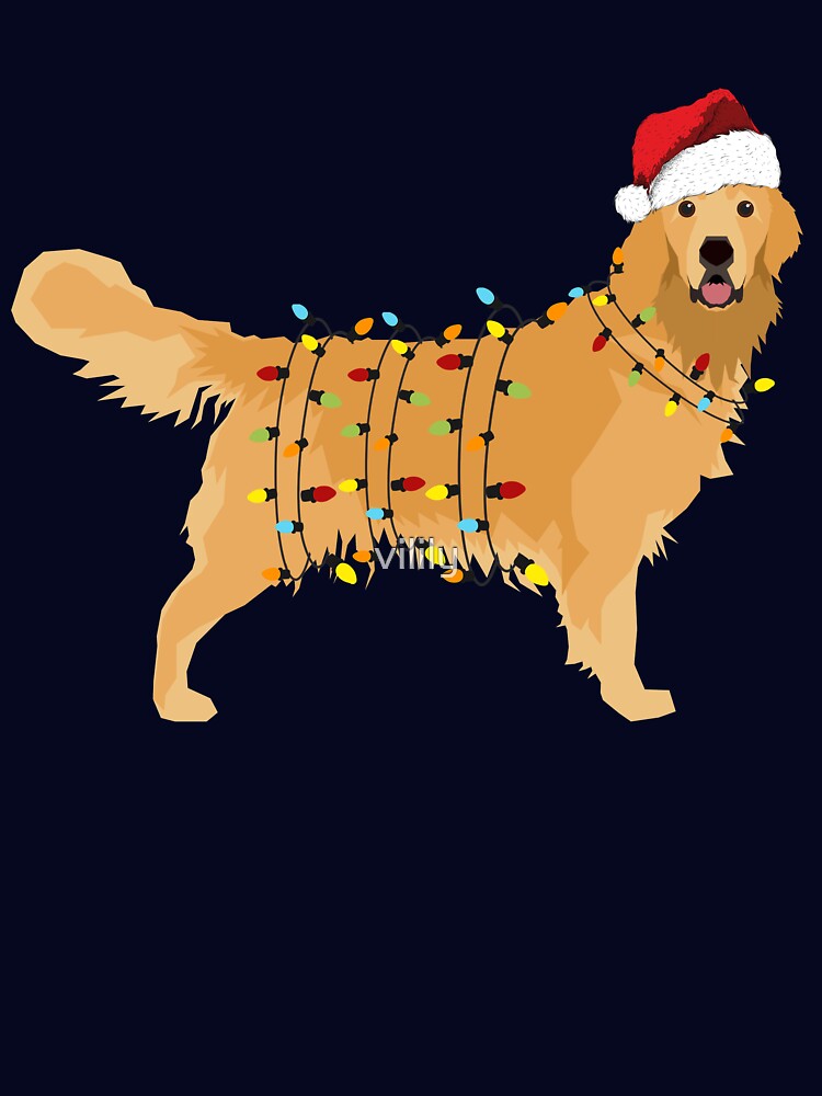 Golden Retriever Holiday Christmas Light by vilily T-Shirts, Hoodie, Sweatshirt | BlankRebels.com (Image 3)