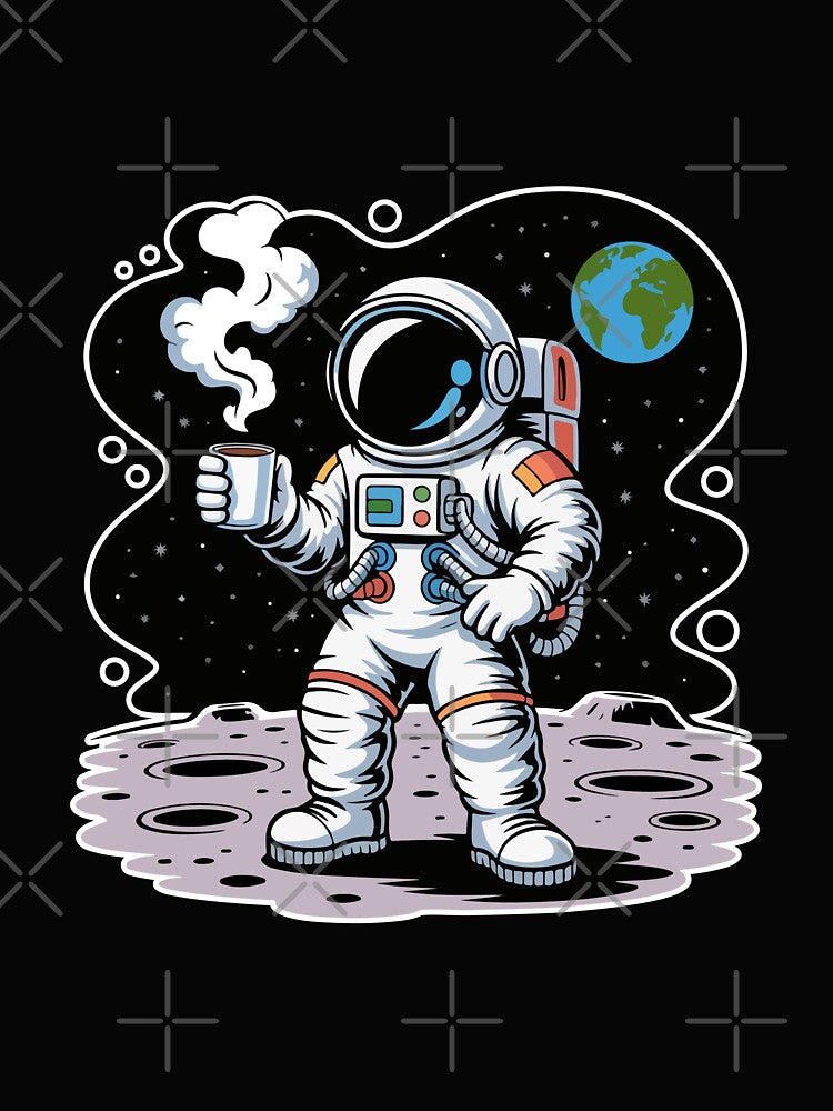 Astronaut holding coffee cup by Pluto ⭐️ T-Shirts, Hoodie, Sweatshirt | BlankRebels.com (Image 2)