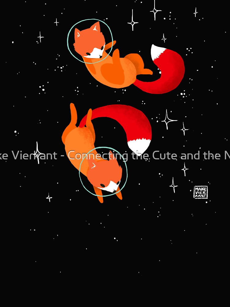 Space Foxes by Maike Vierkant - Connecting the Cute and the Nerdy T-Shirts, Hoodie, Sweatshirt | BlankRebels.com (Image 2)