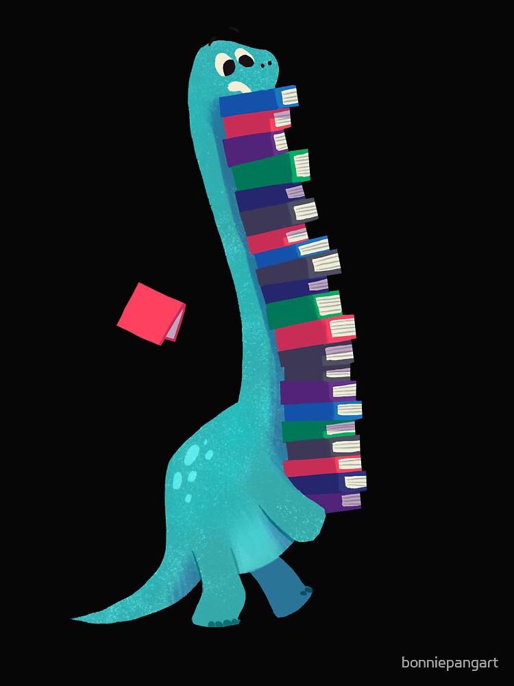 BOOK DINOSAURS 01 by bonniepangart T-Shirts, Hoodie, Sweatshirt | BlankRebels.com (Image 2)