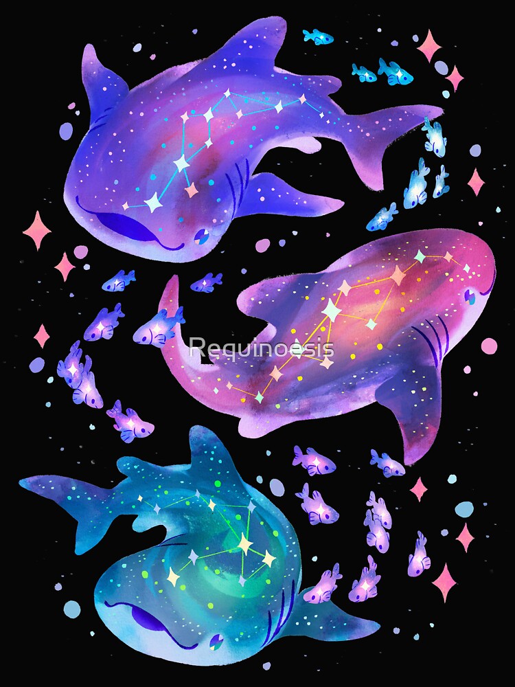 Cosmic Whale Shark by Requinoesis T-Shirts, Hoodie, Sweatshirt | BlankRebels.com (Image 2)