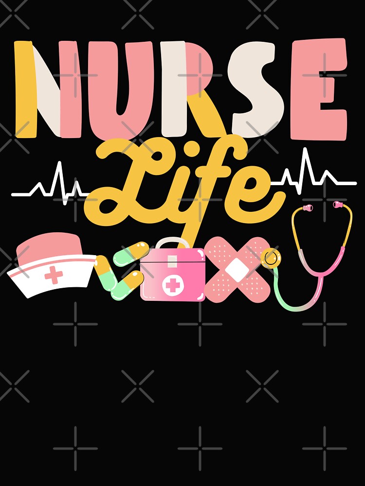 Nurse Life Heartbeat Love Medical School Icons by DetourShirts T-Shirts, Hoodie, Sweatshirt | BlankRebels.com (Image 2)
