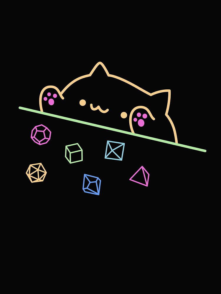 Neon DnD Cat by ShirtGoblin T-Shirts, Hoodie, Sweatshirt | BlankRebels.com (Image 2)