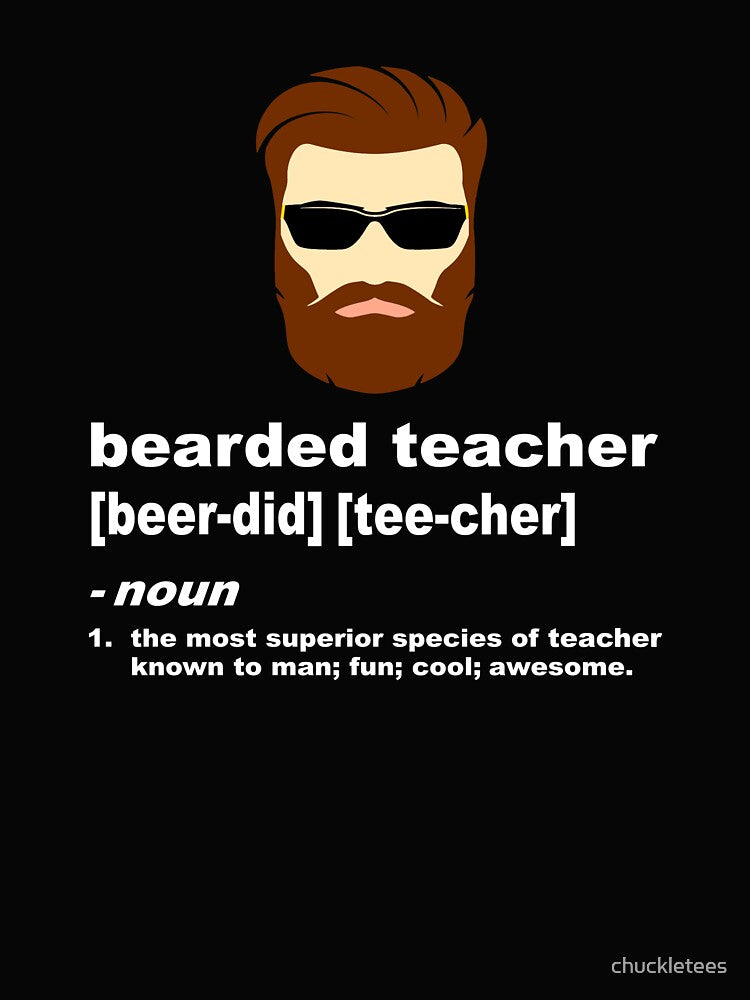 Funny Beard Teacher Shirt; Teacher Appreciation Gift for Men by chuckletees Hoodie, Sweatshirt | BlankRebels.com (Image 2)