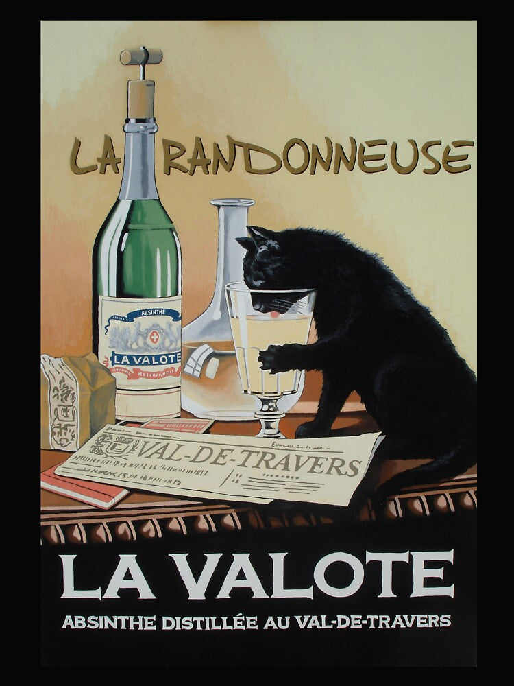French Vintage Absinthe Cat Illustration by Zion Lion T-Shirts, Hoodie, Sweatshirt | BlankRebels.com (Image 2)