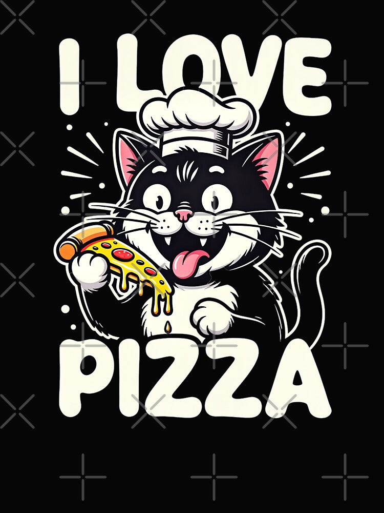 I Love Pizza – Cute Funny Chef Cat sarcastic Design by Taans-Creation T-Shirts, Hoodie, Sweatshirt (Image 2)