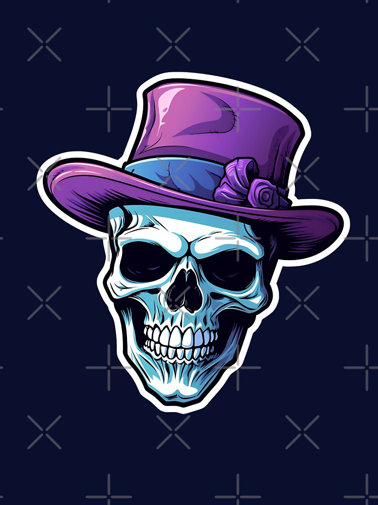 A SKULL WITH A PURPLE HAT by infinitearte T-Shirts, Hoodie, Sweatshirt | BlankRebels.com (Image 3)