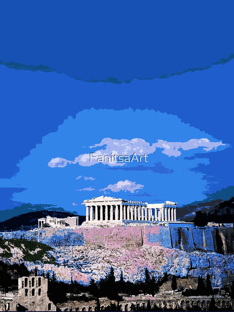 Travel Posters_Visit the Parthenon_Athens_Greece. by FanitsaArt T-Shirts, Hoodie, Sweatshirt | BlankRebels.com (Image 3)