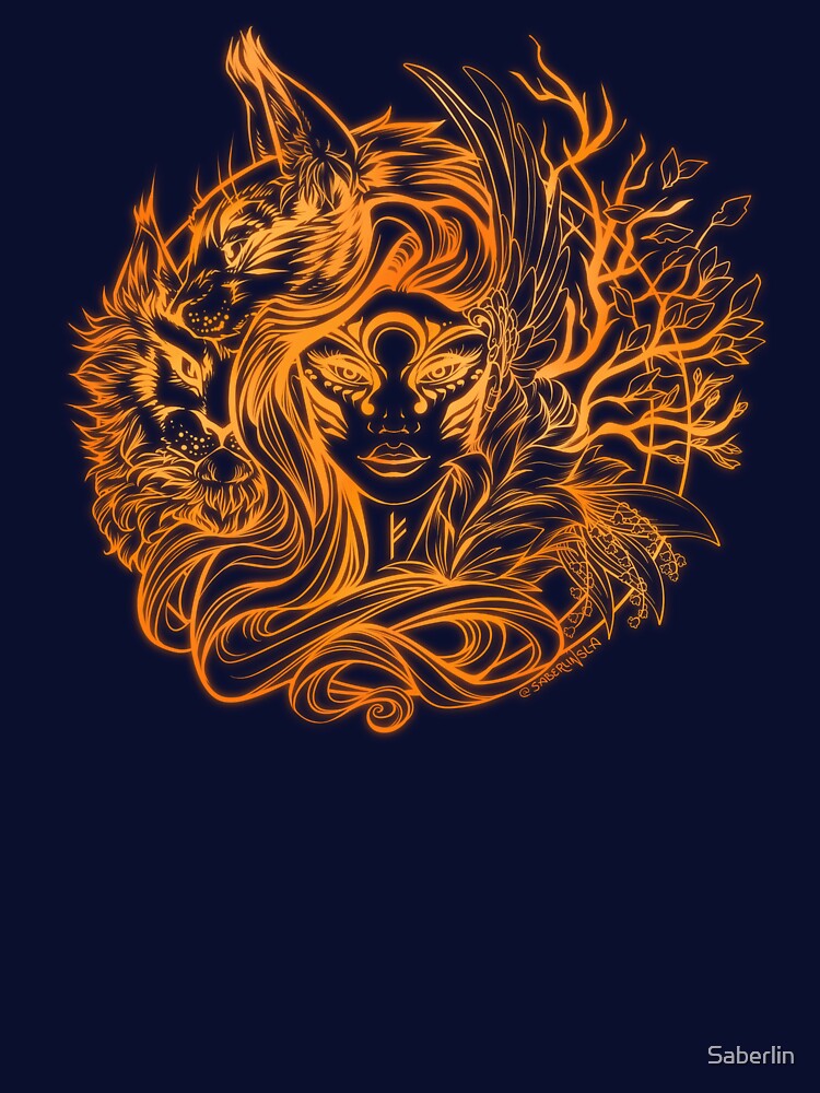 Freyja Glowing Norse Goddess Crest by Saberlin T-Shirts, Hoodie, Sweatshirt | BlankRebels.com (Image 3)