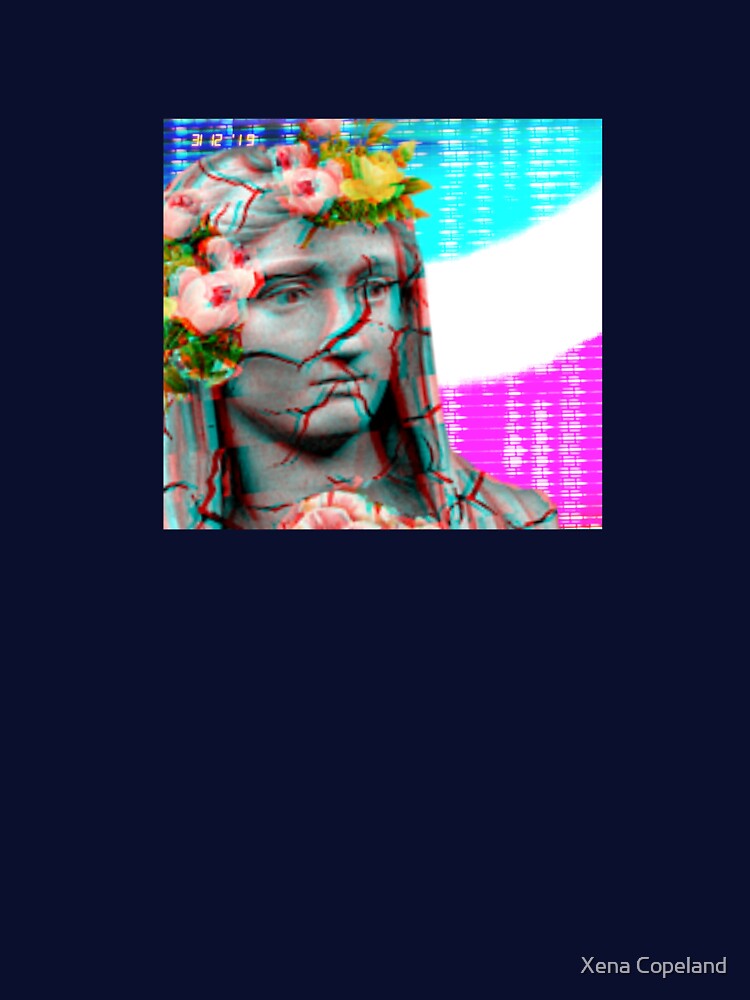 Vaporwave cracking statue by Xena Copeland T-Shirts, Hoodie, Sweatshirt | BlankRebels.com (Image 3)
