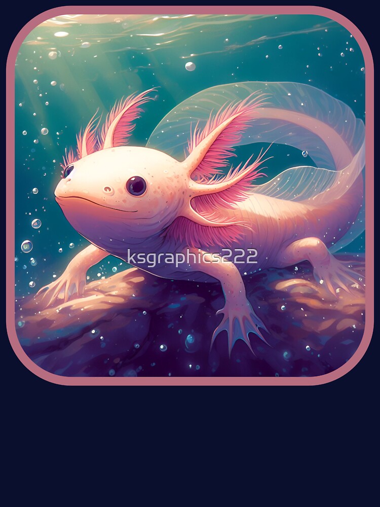 Axolotl Art #21 | Axolotl Lovers by ksgraphics222 T-Shirts, Hoodie, Sweatshirt | BlankRebels.com (Image 3)