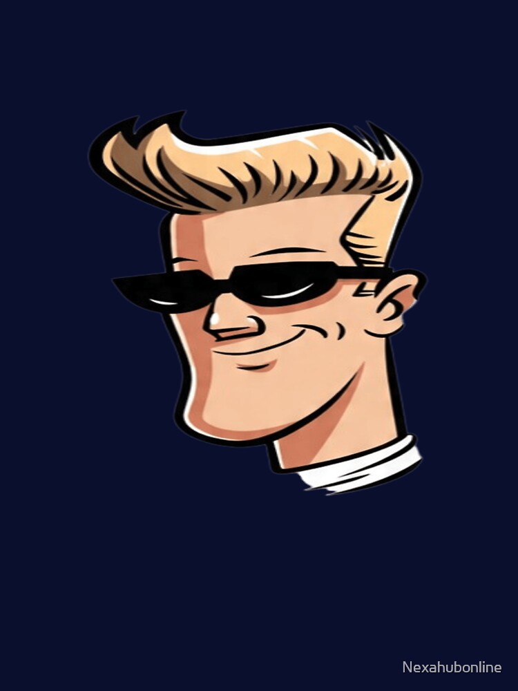 Funny Retro Cartoon Muscle Guy Face | Cool Confident Character by Nexahubonline