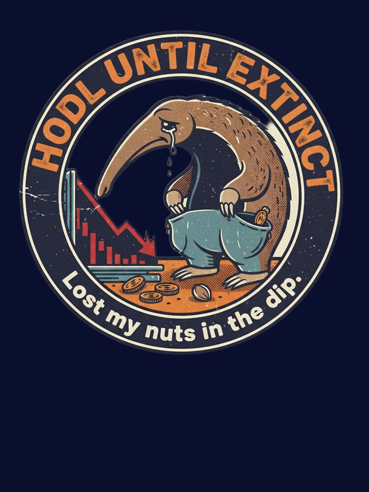 Hodl Until Extinct Anteater – Funny Crypto Stock Market Crash 90s Vintage Graphic by FakeJoo T-Shirts, Hoodie,... (Image 3)