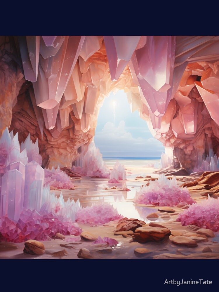 Divine rose quartz crystal cave (2) by ArtbyJanineTate T-Shirts, Hoodie, Sweatshirt | BlankRebels.com (Image 3)