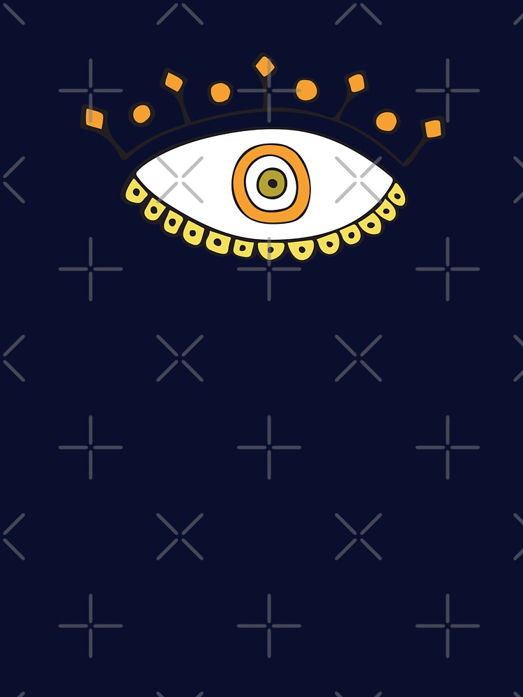 Orange Evil Eye Crown "Happiness" by Mystikaa T-Shirts, Hoodie, Sweatshirt | BlankRebels.com (Image 3)
