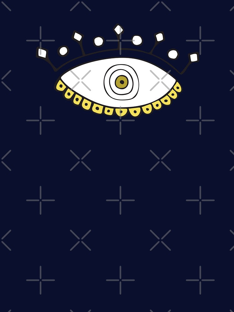 White Evil Eye Crown "Focus" by Mystikaa T-Shirts, Hoodie, Sweatshirt | BlankRebels.com (Image 3)