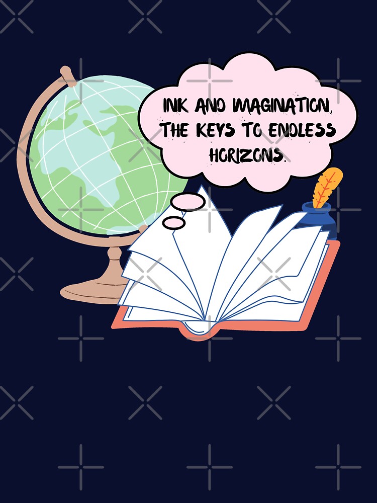 Ink and imagination, the keys to endless horizons by ioankoll213 T-Shirts, Hoodie, Sweatshirt | BlankRebels.com (Image 3)