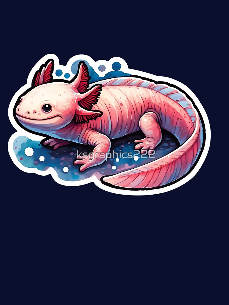 Axolotl Art #125 | Axolotl Lovers by ksgraphics222 T-Shirts, Hoodie, Sweatshirt | BlankRebels.com (Image 3)