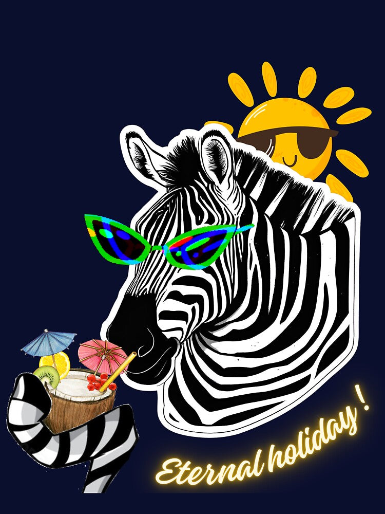 Zebra on holiday by ViaNature T-Shirts, Hoodie, Sweatshirt | BlankRebels.com (Image 3)