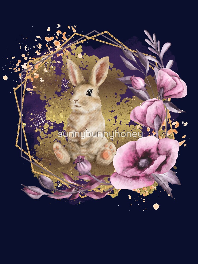 Happy Easter Bunny Purple and Gold by sunnybunnyhoney T-Shirts, Hoodie, Sweatshirt | BlankRebels.com (Image 3)