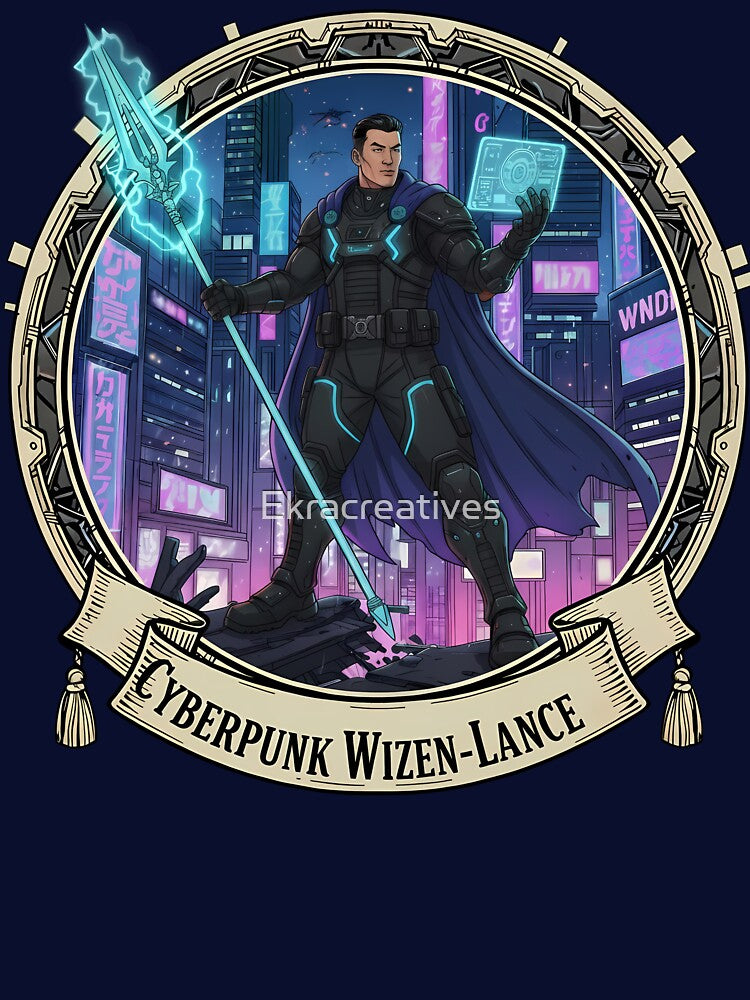 Cyberpunk Wizen-Lance Tech Mage Emblem by Ekracreatives T-Shirts, Hoodie, Sweatshirt | BlankRebels.com (Image 3)