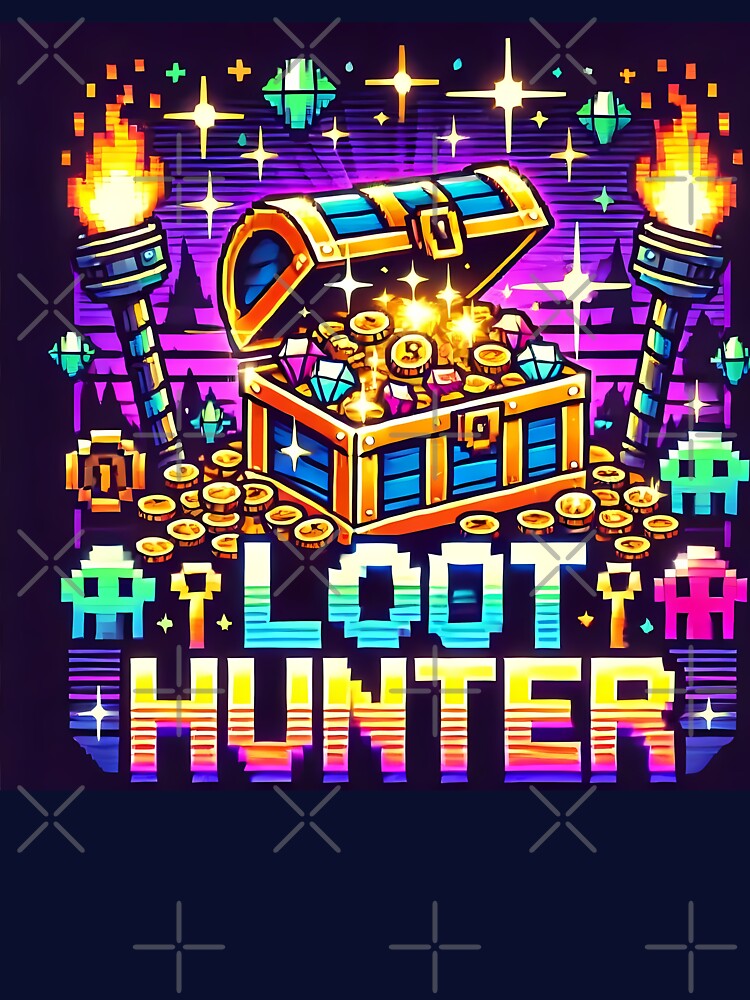 Loot Hunter - Pixel Treasure Adventure by Psychacharm T-Shirts, Hoodie, Sweatshirt | BlankRebels.com (Image 3)