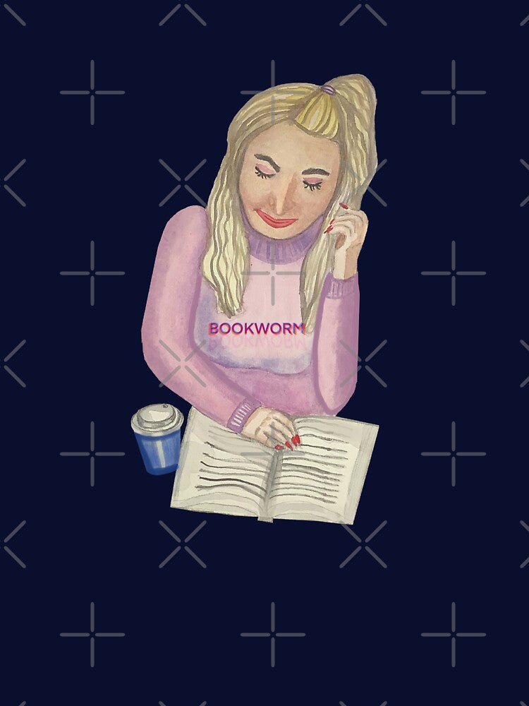 Bookworm girl reading and drinking coffee by altairaleon T-Shirts, Hoodie, Sweatshirt | BlankRebels.com (Image 3)