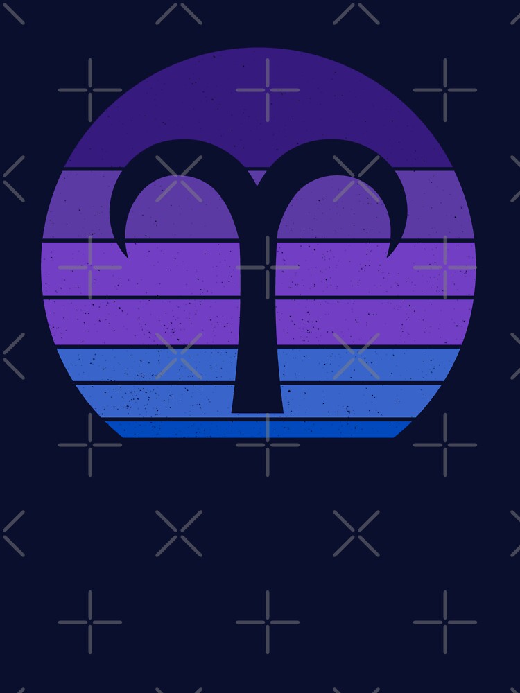 retro aries galaxy zodiac star sign symbol by KleverOlivier T-Shirts, Hoodie, Sweatshirt | BlankRebels.com (Image 3)