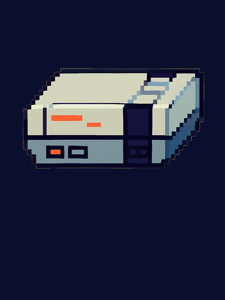 Classic 8-Bit Gaming Console Art by E.D.CH designs.