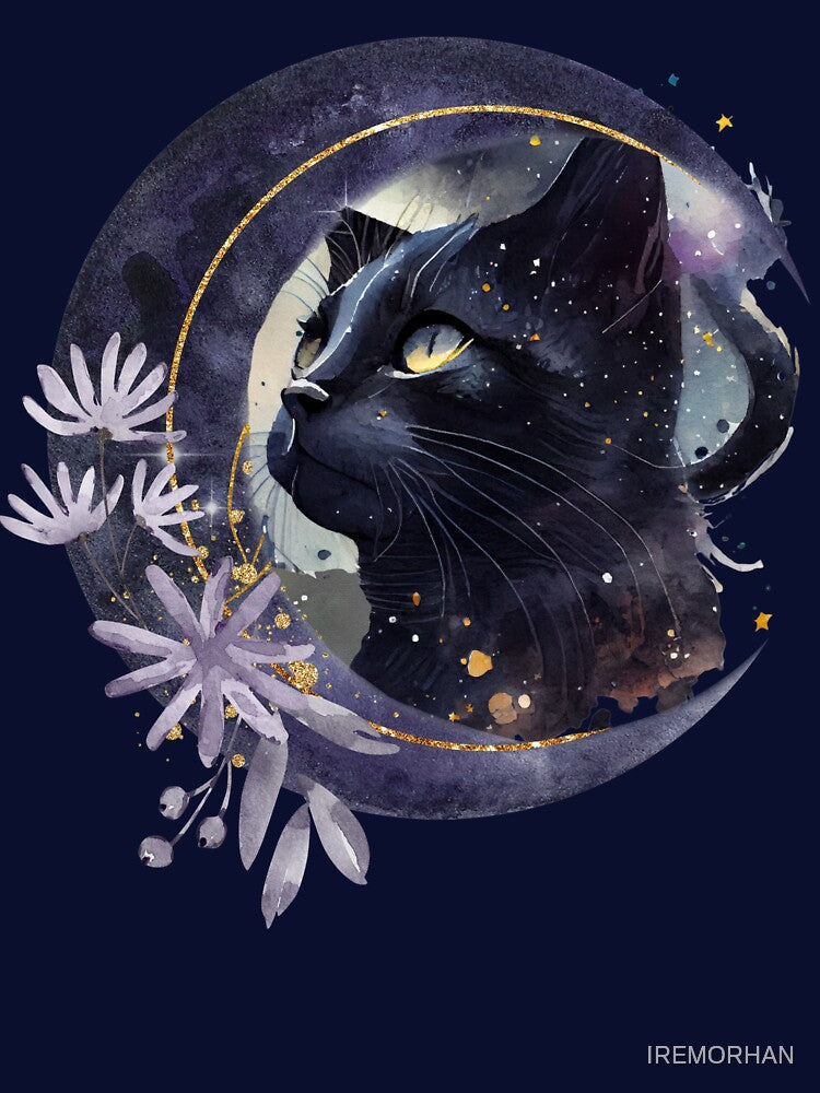 The Cosmic Black Cat by IREMORHAN T-Shirts, Hoodie, Sweatshirt | BlankRebels.com (Image 3)