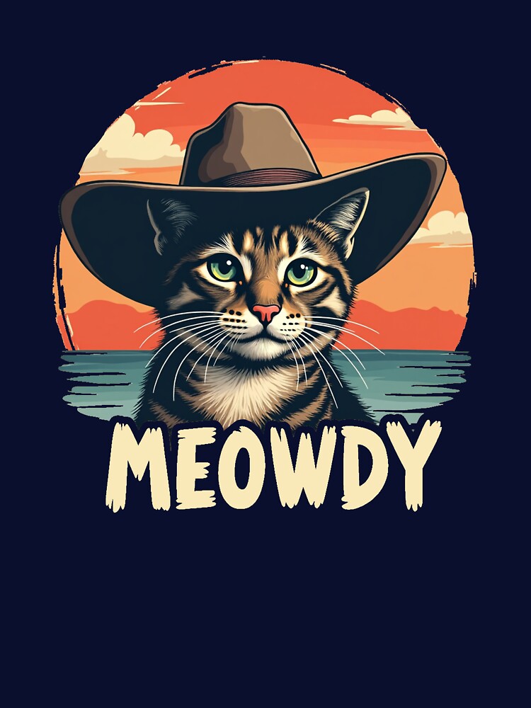 Meowdy Cowboy Cat Funny Howdy Meowdy Cowboy Cat Gear by DynamicDesign T-Shirts, Hoodie, Sweatshirt (Image 3)