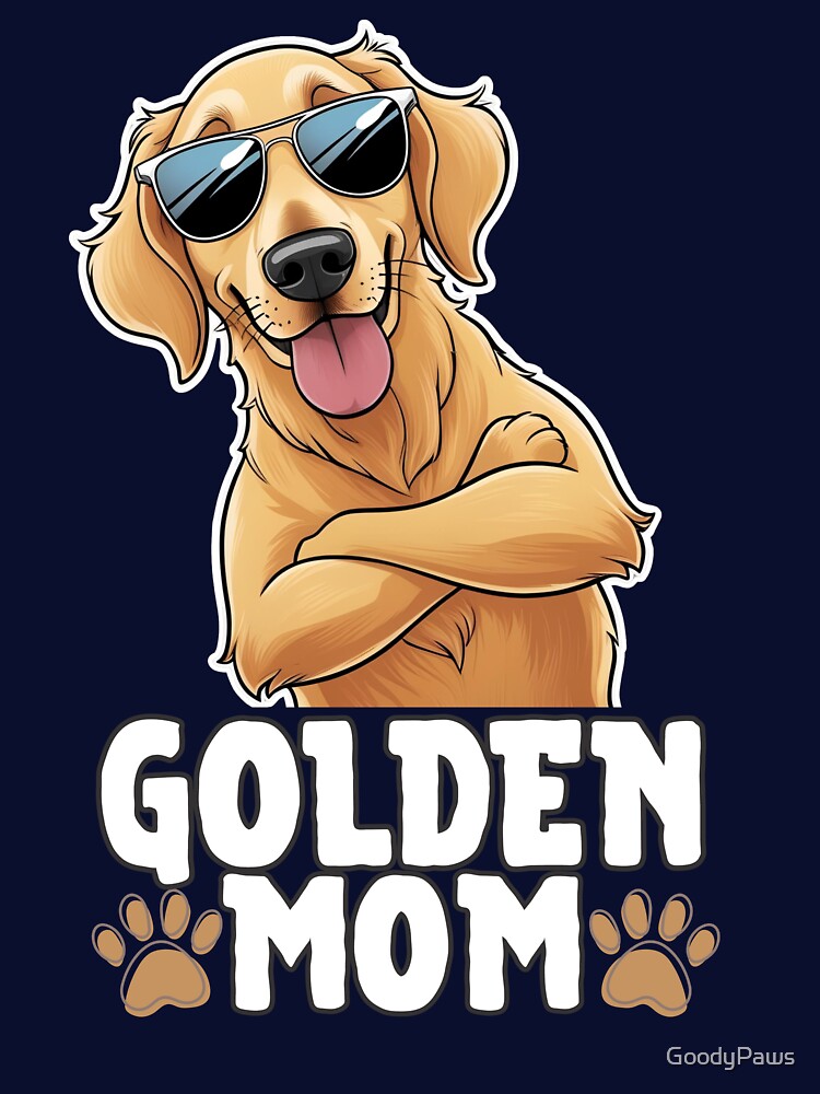 Golden Retriever Mom – Warm Hearts, Wagging Tails & Total Vibes by GoodyPaws T-Shirts, Hoodie, Sweatshirt (Image 3)