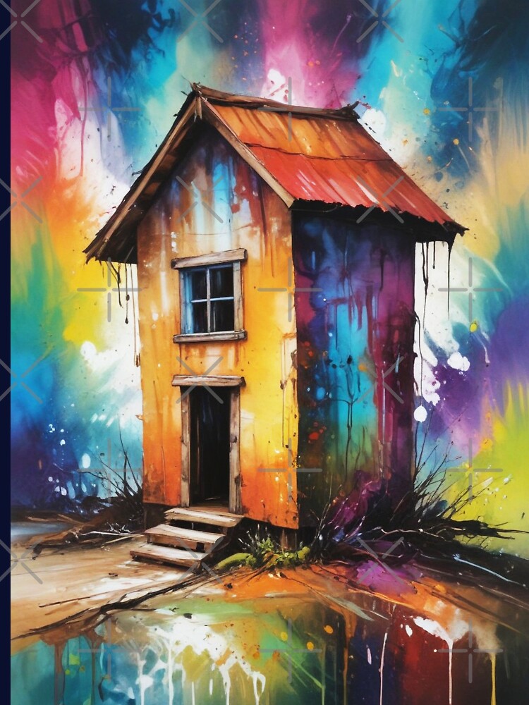 Rural living acrylic colorful artwork print design by Anshu3813 T-Shirts, Hoodie, Sweatshirt | BlankRebels.com (Image 3)
