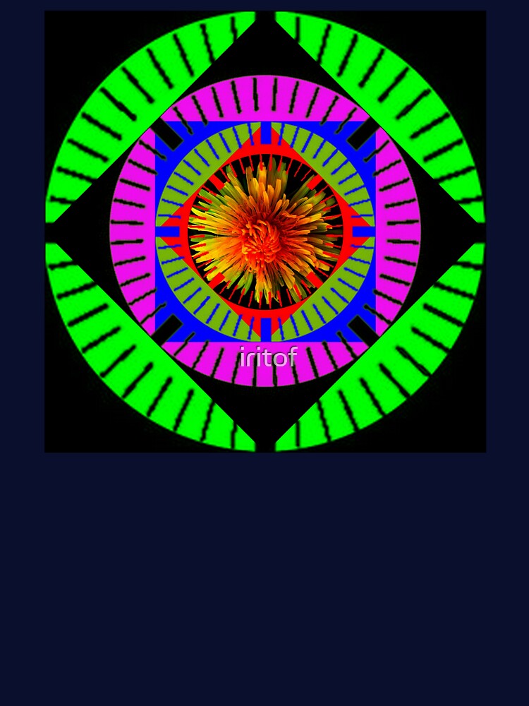 Contrast whimsical  Dandelion flower graphic creation by Iritof by iritof T-Shirts, Hoodie, Sweatshirt (Image 3)