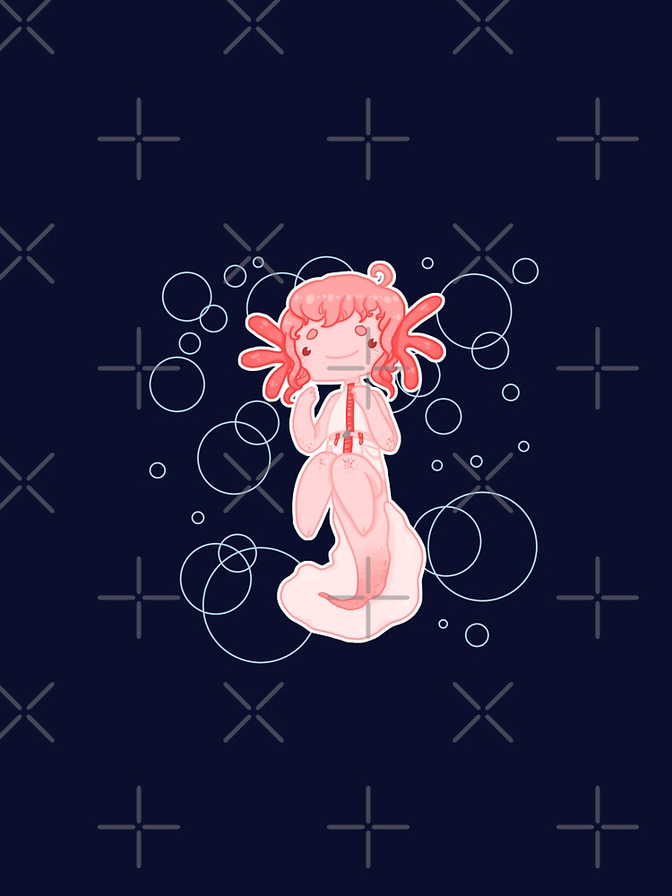 Cute Chibi Axolotl Girl by SydneyMaeBee T-Shirts, Hoodie, Sweatshirt | BlankRebels.com (Image 3)